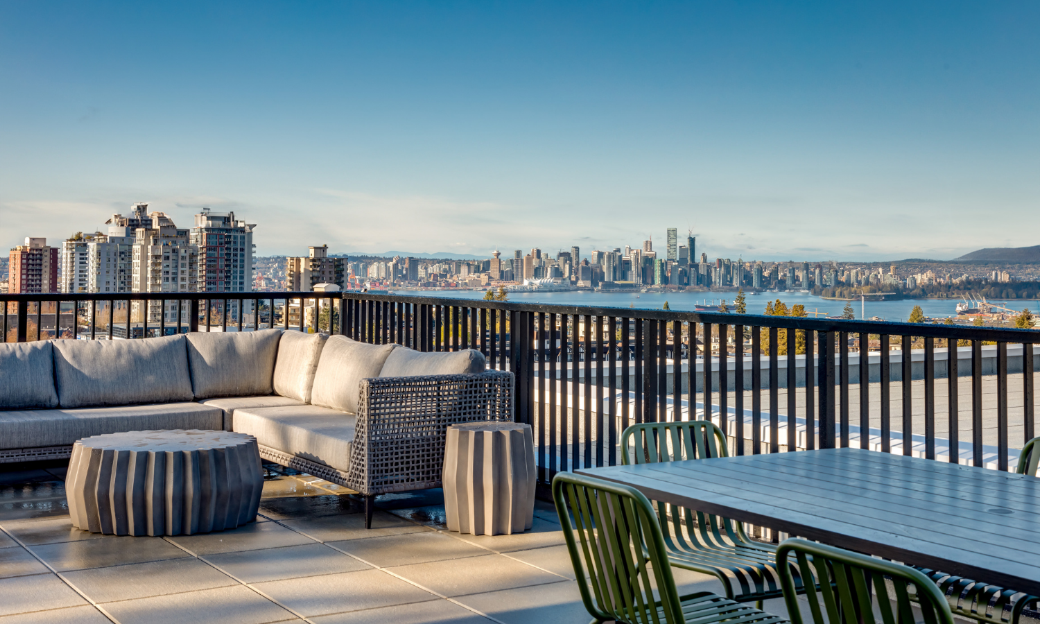 Rooftop terrace at Lonsdale Square Apartments. Rent with Minto Apartments.